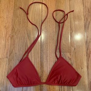 Aerie Triangle Red Bikini Top